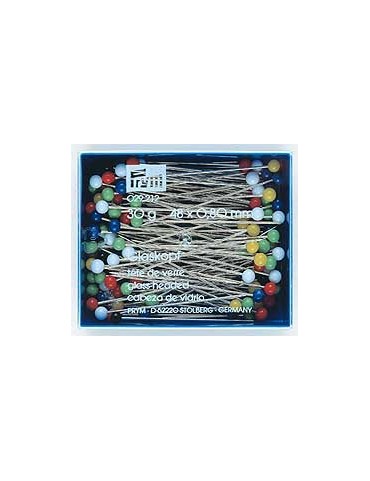 épingles tête de verre -...