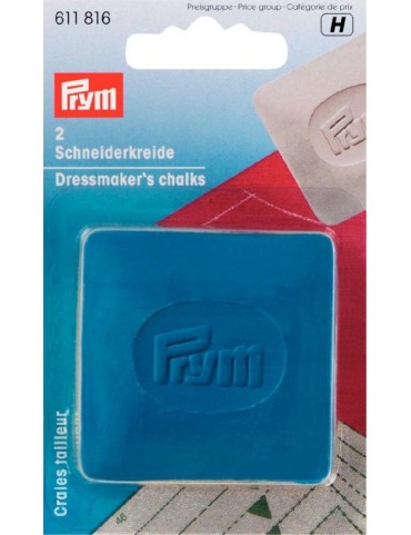 Craie tailleur jaune et bleu